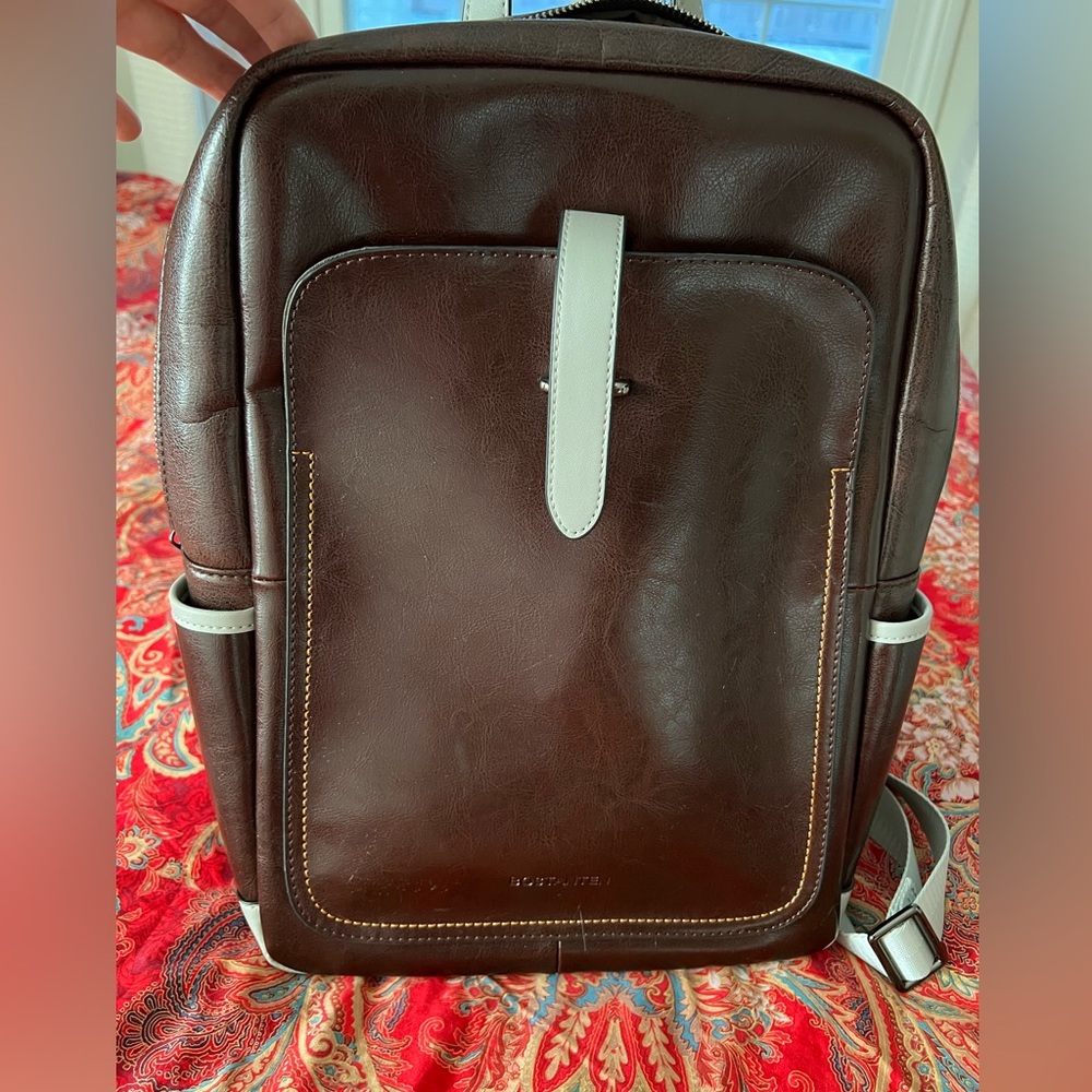 Genius leather backpack